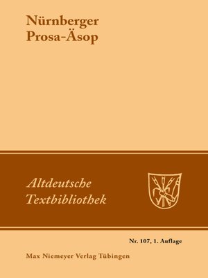 cover image of Nürnberger Prosa-Äsop